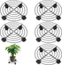 5 Pack 10.6 Inch Metal Plant Caddy with wheels, Heavy Duty Plant