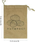 Reusable Burlap Potato Storage Sack with Drawstring, 16 * 12 inch Produce Bags Keeper for Freshness