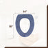 Soft Toilet Seat Cover - Plush, Thick Fabric Warmer for Round, Elongated 14x18" Toilet Seats - Light Lavender