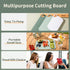 Plastic Cutting Board Set of 3, BPA Free, Large-Small Non-Slip Chopping Boards, Dishwasher Safe, Green