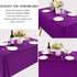 4 Pack 90x132Inch Rectangle Tablecloth Purple Rectangle Tables Washable Polyester Table Cover for Wedding Dining Table