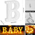 GPUSFAK BABY Marquee Light Up Letters - LED Letter Number Light Sign Decoration for Birthday Home Table Decor White