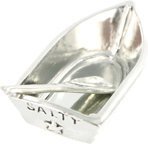 Basic Spirit Boat Salt Cellar w/Spoon - Handcrafted Pewter Home Lead-Free SD-19