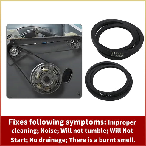 12112425 Washer Belt Kit 211124 211125, Belt Replacement Part Compatible with Maytag Whirlpool Washing Machine,