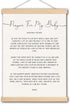 pouep Nursery Wall Decor, Prayer for My Baby Nursery Wall Art Poster Hanger