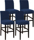 Flamingo P High Stretch Bar Stool Cover - Non Slip Pub Counter Stool Chair Seat Slipcover, Set of 4, Navy