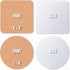 54 Pcs Cork Coasters, 4 Inches with Adhesive, Bulk Cork Sheets Mats for Drinks, Plants, DIY Crafts, Office (4"x 4",