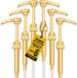 6 Pack Coffee Syrup Pump Dispenser (Gold) - Compatible with Torani, Davinci, and Skinny Syrup Bottles