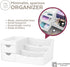 Uncluttered Designs Large Makeup Organizer for Vanity - Countertop Desk with Drawers for Cosmetic, White
