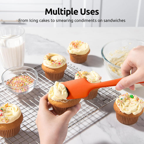 U-Taste Silicone Baking Spatula Set, 600ºF High Heat Resistant Food Grade Flexible Rubber Kitchen Cooking Utensils