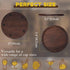 Set 8 4 Inch Wood Coasters with Metal Holder, GOH DODD of Walnut Wooden Coaster Tabletop Protection for Drinks Coffee