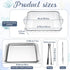 4 Set 9" Baderke Chilled Serving Tray for Parties with Compartments Ice Chilled Party Platter Charcuterie Serving Board