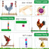 13 Pack Chicken Toys for Coop Accessories - Chicken Xylophone Toy, Chicken Mirror, Chicken Ladder Bridge, Coop Swing