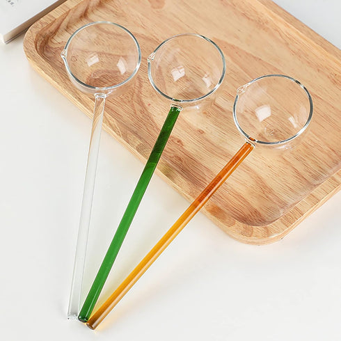Clear Glass Stirring Spoons, Transparent Crystal Teaspoons, Mixing Spoon for Milk, Cocktail, Ice Cream Scoop