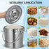 152 oz iplusmile Stainless Steel Airtight Canisters Container: fl Airtight Clamp Lid Kitchen Food Storage Bucket