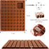 Sakolla Square Chocolate Mold, 80 Cavities Silicone Molds for Chocolate, Caramel, Ice Cube, Jelly, Gummy (Coffee)