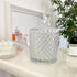 2 Pack rejomiik Qtip Holder Glass Apothecary Jars with Lid Bathroom Accessories Vanity Organizers and Makeup Storage
