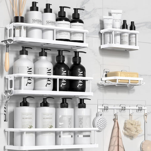 YASONIC Shower Caddy, 6 Pack Large Capacity shower organizer with Soap Holder