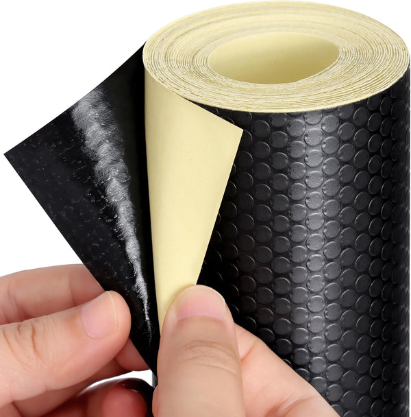 Self Adhesive Shelf Liners for Kitchen Cabinets, 15.7 X 157 Inch Waterproof Peel and Stick Drawer Liner, Black