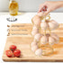 Flexzion Egg Skelter Modern Spiral Egg Holder Countertop (Medium Egg Display) - Freestanding Wired Countertop Egg Holder for Fresh Eggs, Dispenser Stand, Storage Rack for Kitchen, Gold