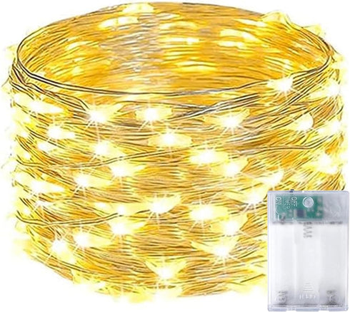 1-Pack Fairy Lights Battery Operated with Timer, Waterproof 16FT 50 LED String