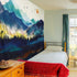 RosieLily Mountain Tapestry, 59"x79" Watercolor Tapestry Nature Tapestry Misty Forest Landscape for Bedroom