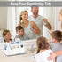 Electric Toothbrush Holder, Detachable Non-Slip Bathroom Organizer with 6 Compartments and Drainage Holes