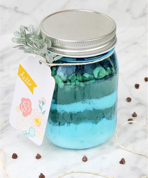 Cornucopia Brands 16oz Plastic Mason Jars, 8-Pack, Blue with Silver Metal Lids, BPA-Free, 2-Cup Capacity