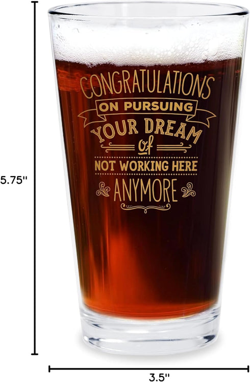 Bad Bananas Farewell Gifts for Coworkers - 16 oz Beer Pint Glass, Going Away Gifts for Friends