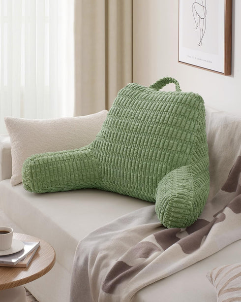 Blissful Diary Reading Pillow, Large Backrest Pillow with Shredded Memory Foam for Adult & Children, Designed for Bed