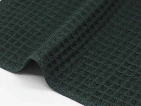 100% Natural Cotton Kitchen Towels, Classic Waffle Weave Dish Cloths, Set of 6, Soft Ultra Absorbent (Blackish Green)
