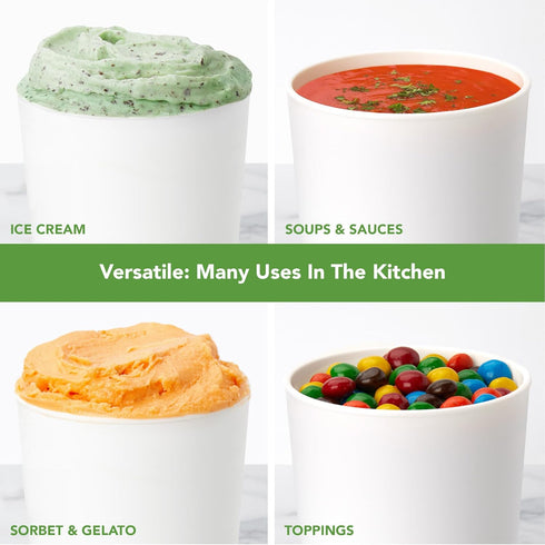 1 Frozen Tovolo Quart Ice Cream Containers with Lid for Homemade Ice Cream Toppings Supplies, Air Tight Silicone Lid