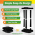 7 Wakeman Heavy Duty Black Trash Bag Portable Trash Bag Holder Stand with Bags - Collapsible Trash Can Camping, RV