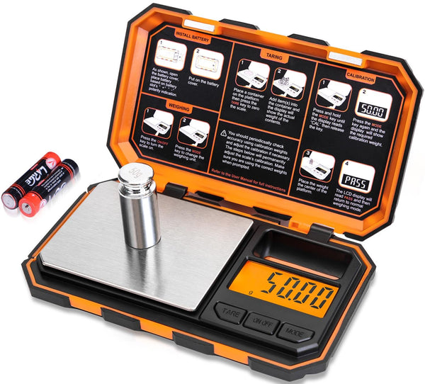 Fuzion Digital Pocket Scale, 500g x 0.01g Mini Scale with LCD Display, Tare Function for Food, Jewelry, Coin