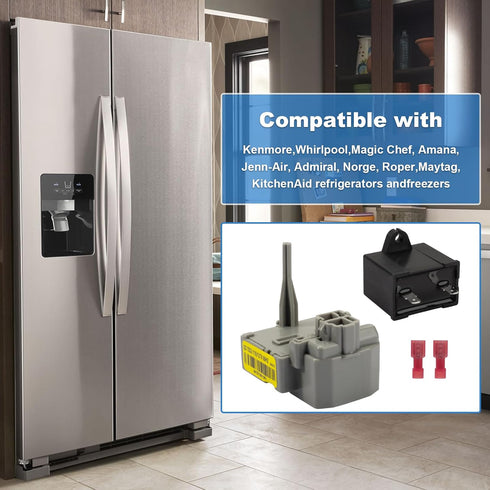 W10197428 W10189190 TSD2 Refrigerator Start Relay Device, Compatible with Whirlpool Kenmore Refrigerators