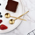 IMEEA Gold Espresso Spoons, Stainless Steel Mini Teaspoons, 5.1-Inch, Set of 6 for Coffee