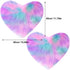 Mudder 2 Pieces Heart Shaped Rug, Faux Fluffy Carpet Door Mat for Bedroom, 12 x 16 Inch (Pink, Purple, Green)