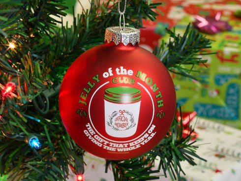 Jelly of The Month Club Red Glass Christmas Ornament by Tree Buddees