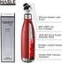 HASLE OUTFITTERS 17oz Stainless Steel Water Bottles - Bulk Vacuum Insulated, Double Walled, Red, 4 Packs