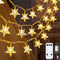 Star String Lights Plug in - 33 ft 100 LED Star Fairy