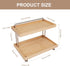Bamboo Two-Tier Organizer for Kitchen, Bathroom, and Office - Sturdy Storage Rack