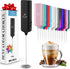 Powerful Handheld Milk Frother Wand - Electric Hand Mixer for Coffee, Mini Froth Drink Mixer for Lattes, Black