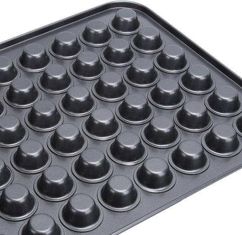 Fdit 48-Cup NonStick Mini Round Cupcake Pan, Bakeware Cooking Accessory for Beautiful Cakes