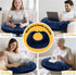 IFOYO Ergonomic Gaming Pillow for Lap, Blue U-Shaped Crochet Pillow for Lap Support, Soft Reading Pillows Provide Arms