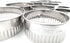 11 Piece Graduated Sizes Fluted Edge Round Pastry/Cookie Cutter Set - Heavy Duty Stainless Steel with Tin Storage Box
