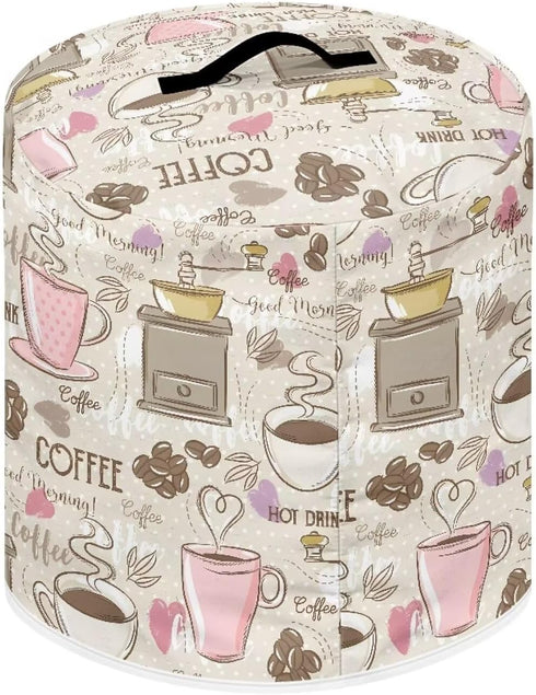 Coffee Print Appliance Cover Dust Cover for 6 Quart Electric Pressure Cooker Rice Cooker Cover Kitchen Decorative Cover for Air Fryer Dustproof Protective Cover Bag, M