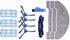 Robotic Vacuum Cleaner Replacement Filters, Compatible with Proscenic 850T Sweeping Robot