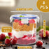 4 Lids,16 oz Szsrcywd Pcs Overnight Oats Containers with Plastic Oatmeal Prep Container Jars,Reusable Cereal Yogurt