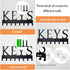 HappyHapi Key Holder Wall Mount, Metal Decorative Key Organizer Rack with 8 Hooks for Home, Matte Black
