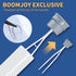 BOOMJOY Toilet Brush and Holder Set, Toilet Bowl Cleaner Brush with Tweezers for Bathroom Cleaning and Organization